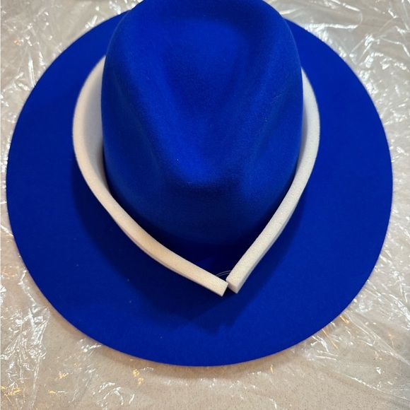 Unmuted-Ibiza Royal Blue Wide-Brim Hat - Picture 10 of 11